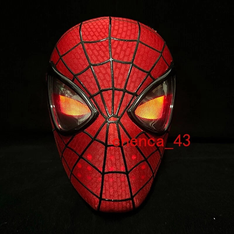 The Amazing Spider-Man Premium LED Cosplay Mask – Movie Replica Spider-Man Light-Up Collectible