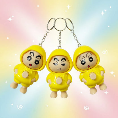 Crayon Shinchan Face Changing Keychain Set – Pack of 3 Cute Anime Keychains