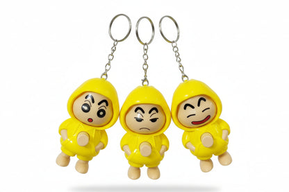 Crayon Shinchan Face Changing Keychain Set – Pack of 3 Cute Anime Keychains