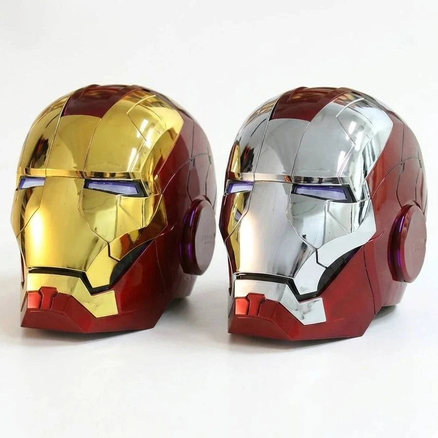 Premium MK-5 Red & Silver Smart Helmet with Touch & Voice Control | Wearable Collector Edition