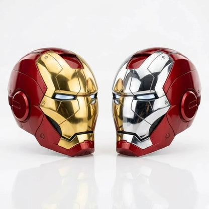 Premium MK-5 Red & Silver Smart Helmet with Touch & Voice Control | Wearable Collector Edition