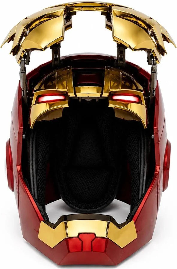 Premium MK-5 Red & Silver Smart Helmet with Touch & Voice Control | Wearable Collector Edition