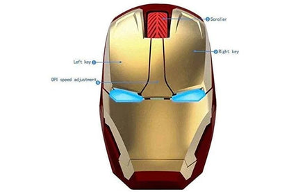 Iron Man Ergonomic Wireless Mouse – 2.4G Portable Gaming & Office Mouse | AnimeLegacy