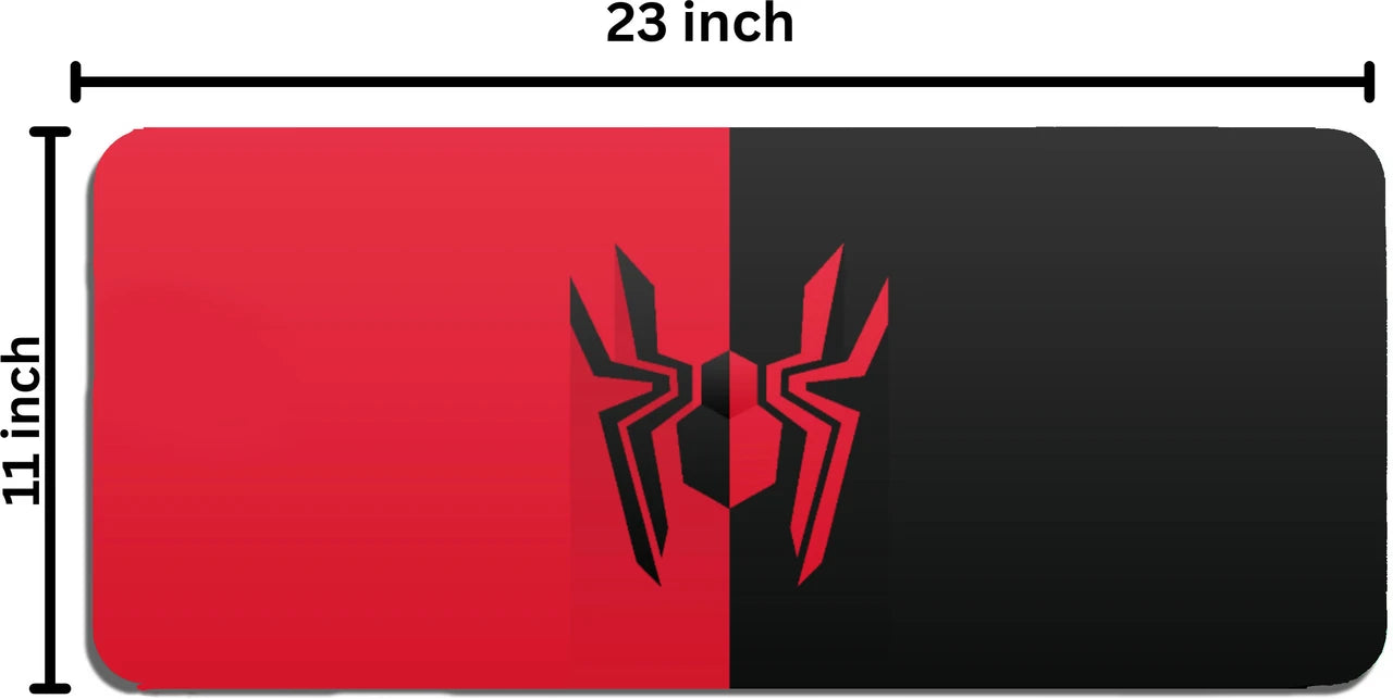 Aniithing Spider-Man Gaming Mouse Pad XXL – 23 × 11 Inch Extended Desk Mat for PC & Keyboard | Non-Slip Base Red & Black