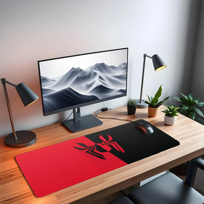 Aniithing Spider-Man Gaming Mouse Pad XXL – 23 × 11 Inch Extended Desk Mat for PC & Keyboard | Non-Slip Base Red & Black
