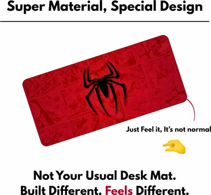 Spider Theme Gaming Mouse Pad XXL – 58 × 28cm Extended Desk Mat with Anti-Slip Rubber Base, Waterproof Smooth Surface