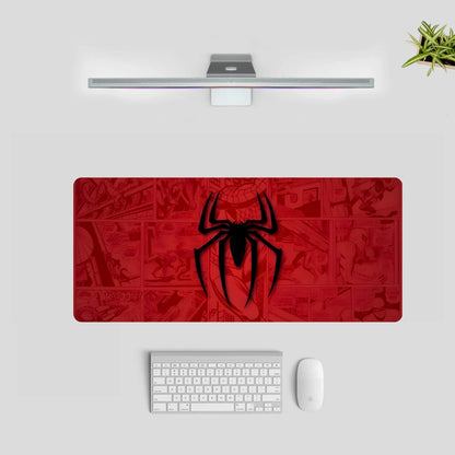 Spider Theme Gaming Mouse Pad XXL – 58 × 28cm Extended Desk Mat with Anti-Slip Rubber Base, Waterproof Smooth Surface
