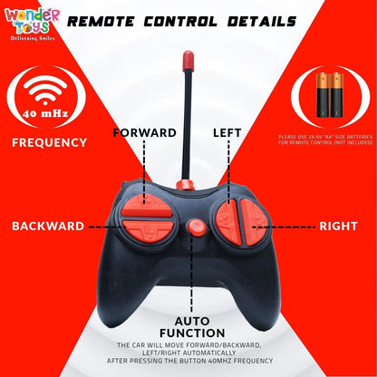 Wonder Stunt Flip & Rotating RC Car – 360° Rolling and Flexible Turning Toy for Kids (Red)