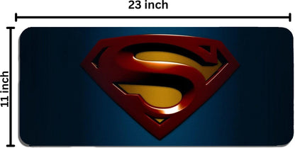Aniithing Superman Gaming Mouse Pad XXL – 23 × 11 Inch Extended Desk Mat for PC & Keyboard | Non-Slip Base Red & Blue