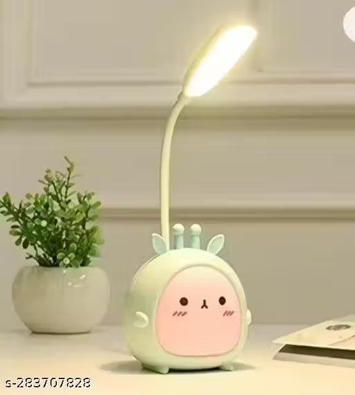 LED Study Table Lamp with Warm Yellow Light – USB Rechargeable Light for Table