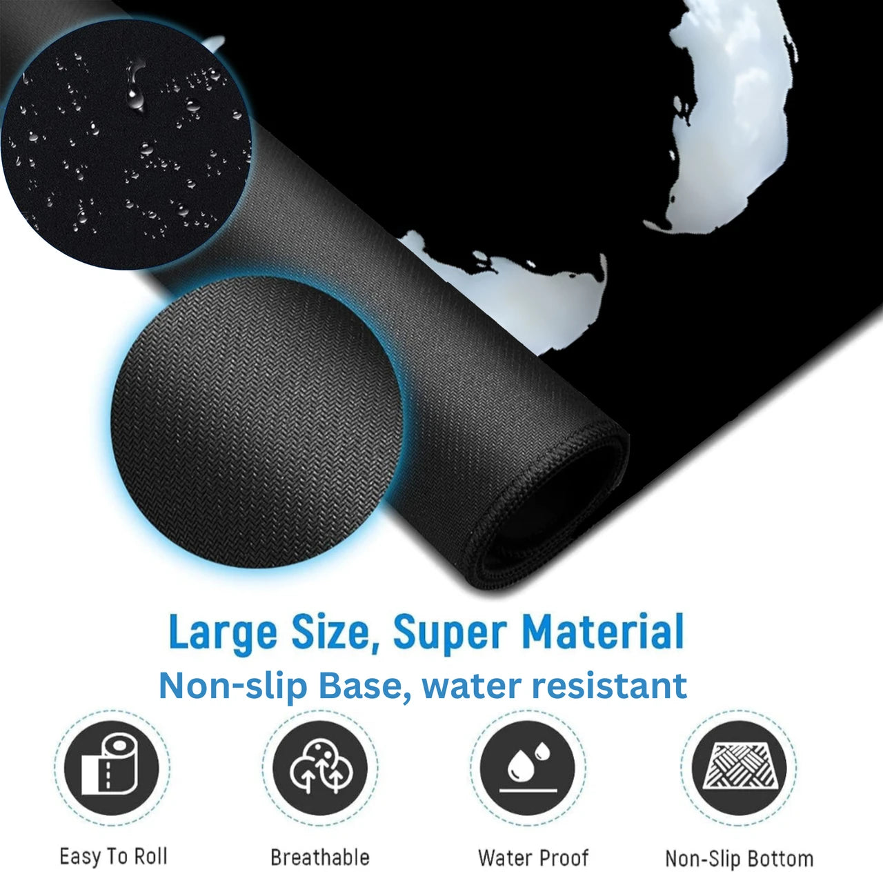 Venom Gaming Mouse Pad XXL – 23 × 11 Inch Extended Desk Mat for PC & Keyboard | Non-Slip Base Black