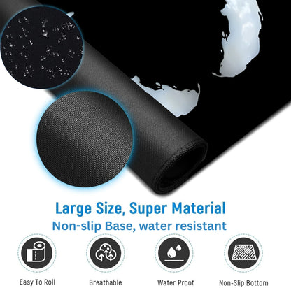 Venom Gaming Mouse Pad XXL – 23 × 11 Inch Extended Desk Mat for PC & Keyboard | Non-Slip Base Black