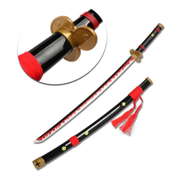Roronoa Zoro Black Enma Wooden Katana 104cm – One Piece Replica Sword